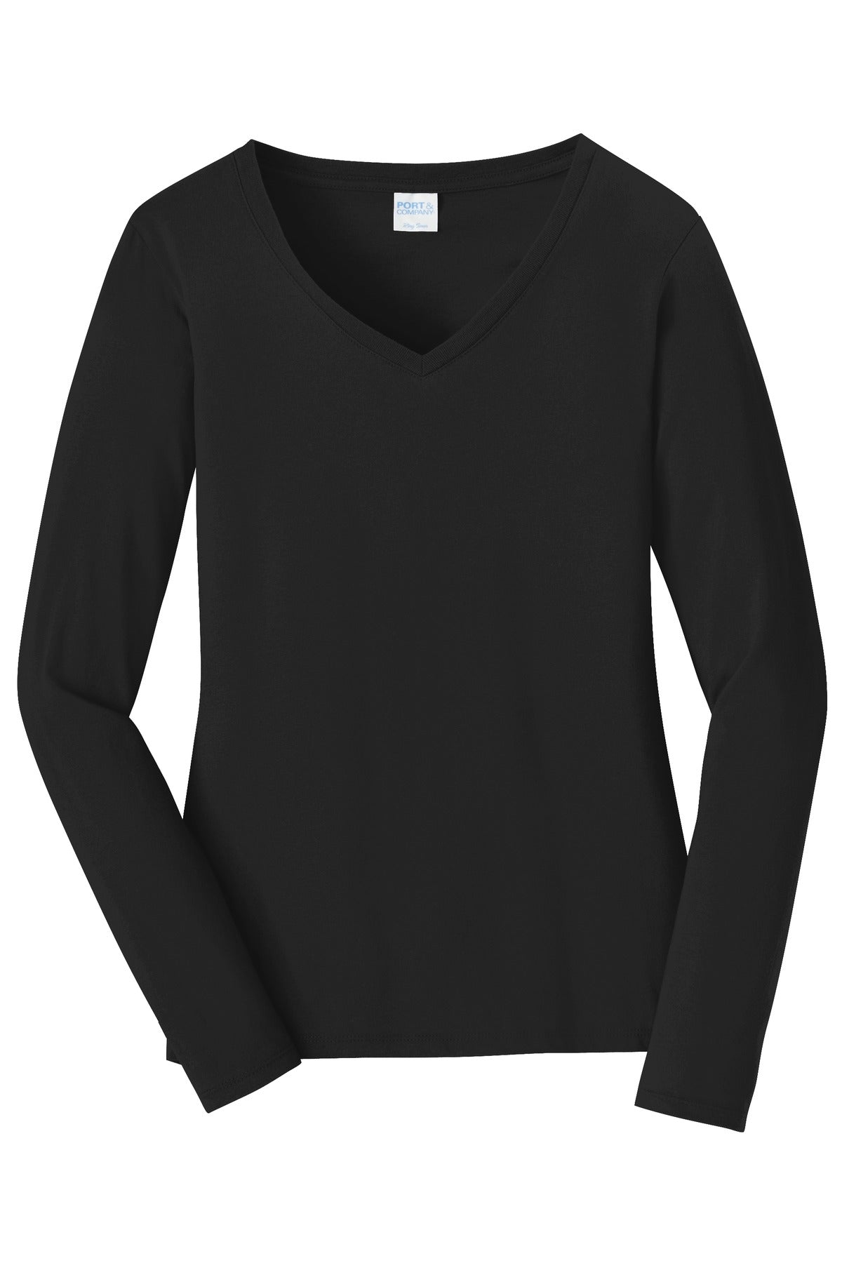 Port & Company® Women's Long Sleeve Fan Favorite V-Neck Tee
