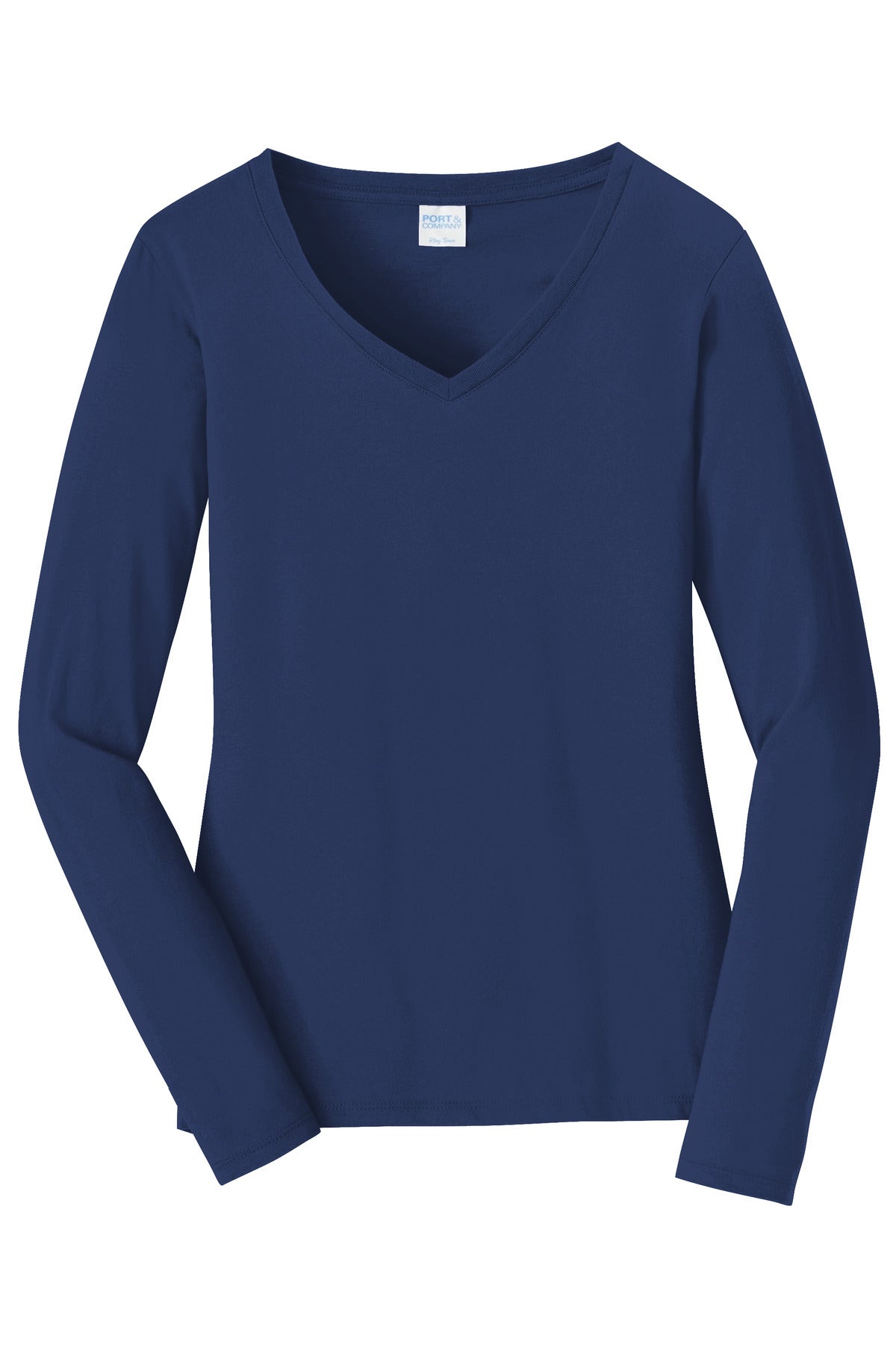 Port & Company® Women's Long Sleeve Fan Favorite V-Neck Tee