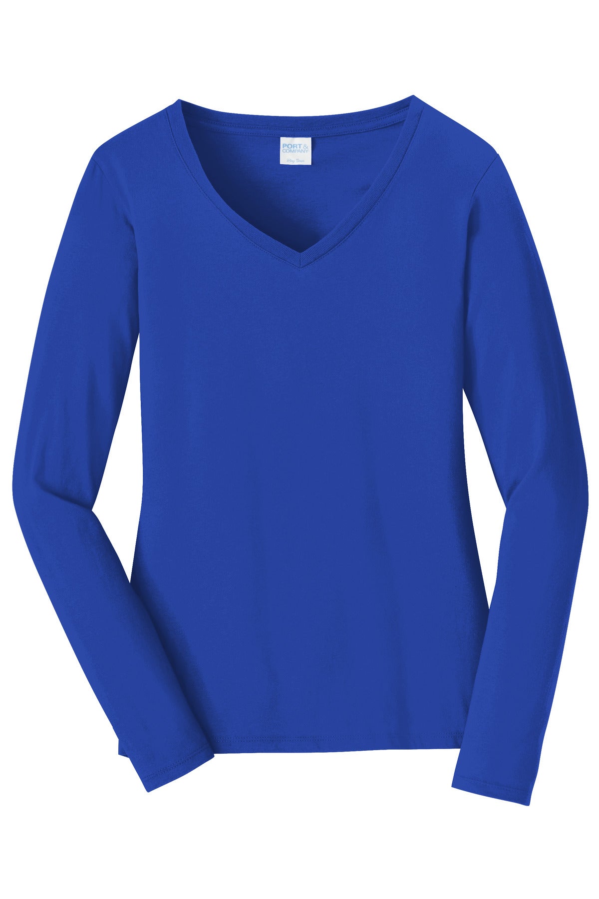 Port & Company® Women's Long Sleeve Fan Favorite V-Neck Tee