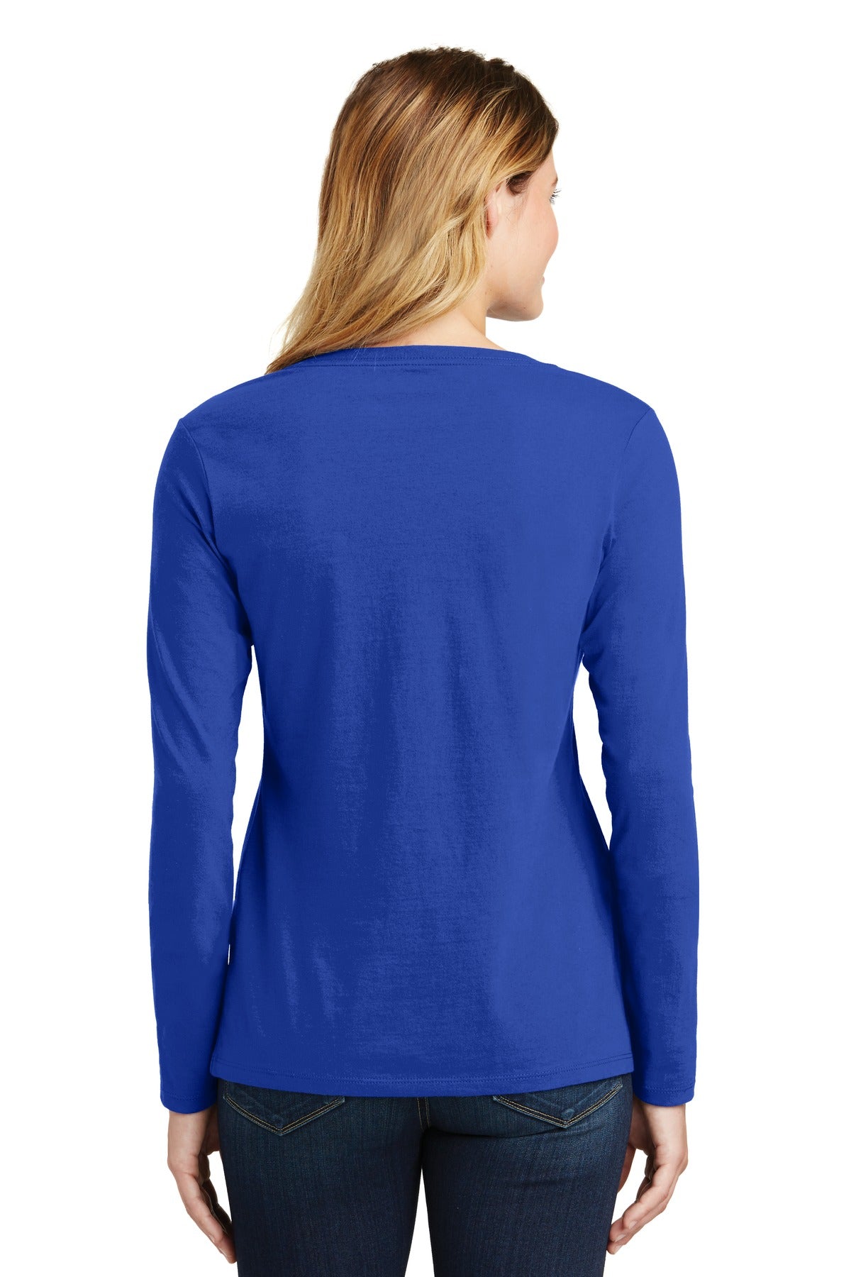 Port & Company® Women's Long Sleeve Fan Favorite V-Neck Tee