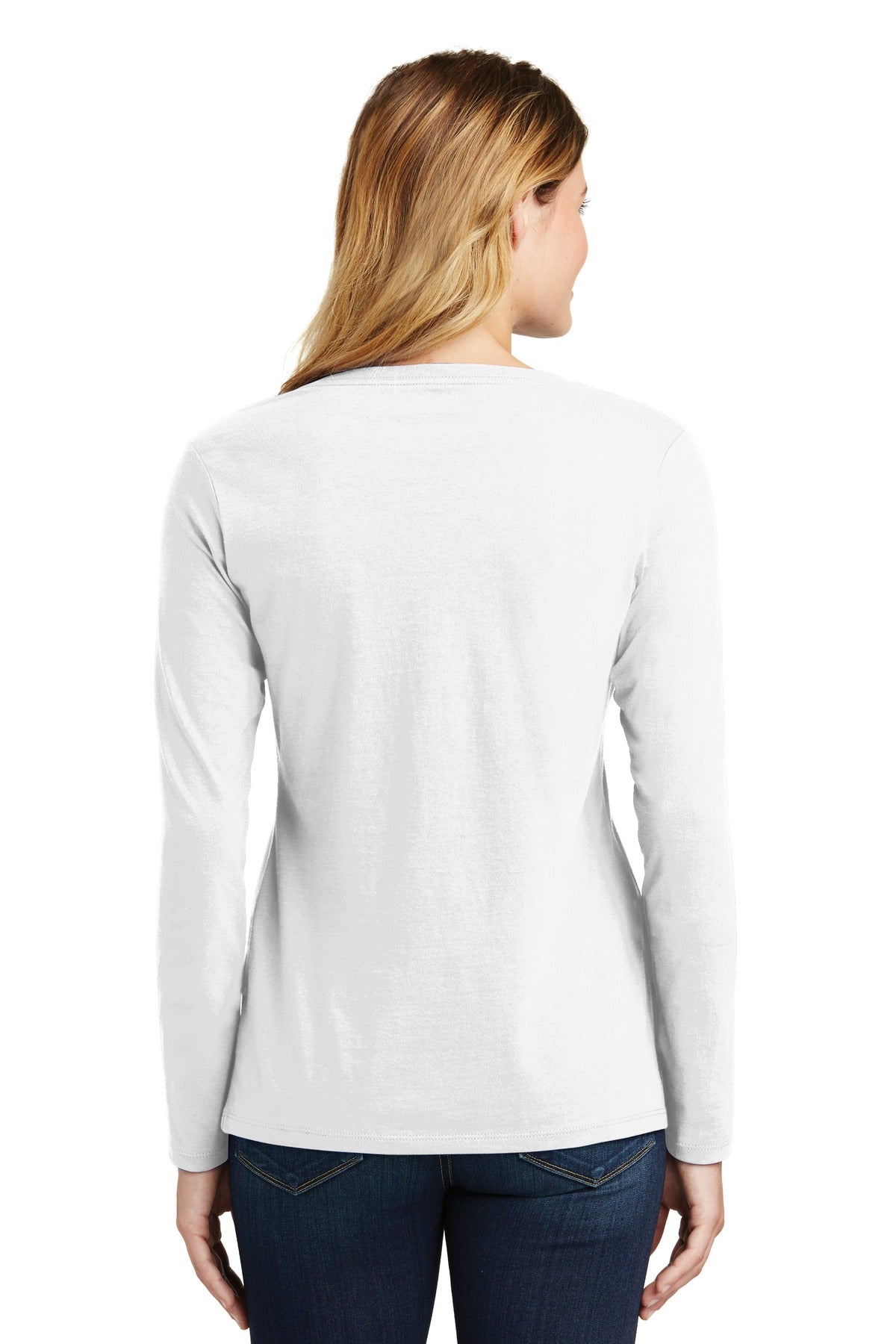 Port & Company® Women's Long Sleeve Fan Favorite V-Neck Tee