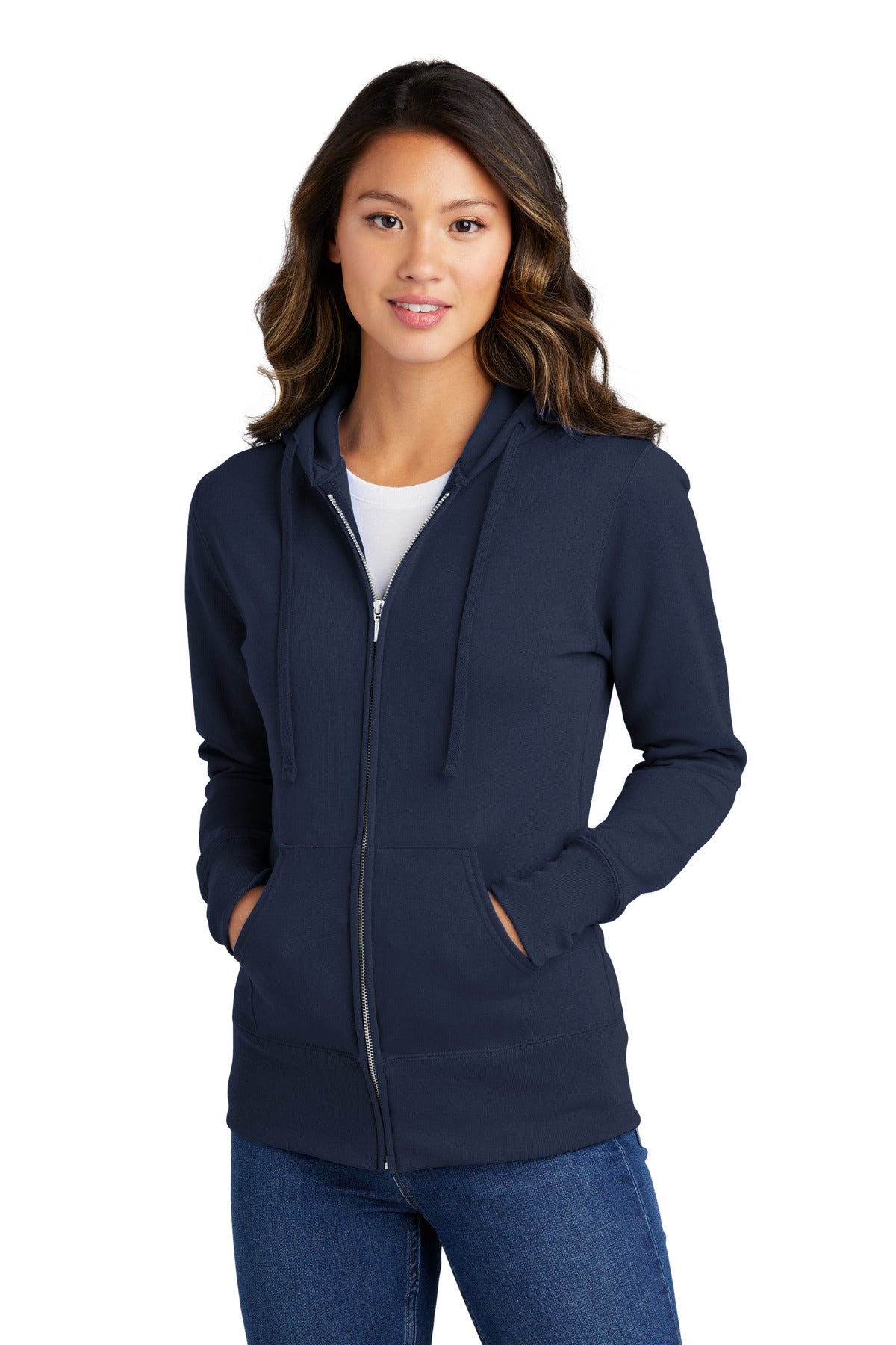 Port & Company® Women's Core Fleece Full-Zip Hooded Sweatshirt