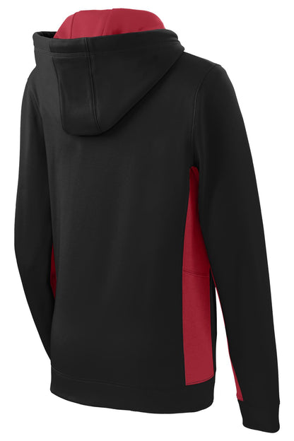 DISCONTINUED - Sport-Tek® Women's Sport-Wick® Fleece Colorblock Hooded Pullover - SKU LST235