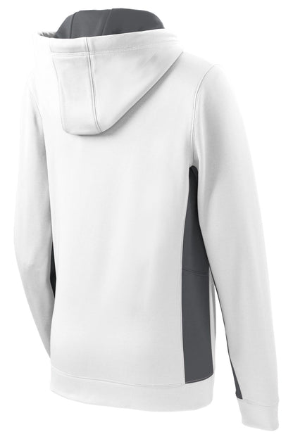 DISCONTINUED - Sport-Tek® Women's Sport-Wick® Fleece Colorblock Hooded Pullover - SKU LST235