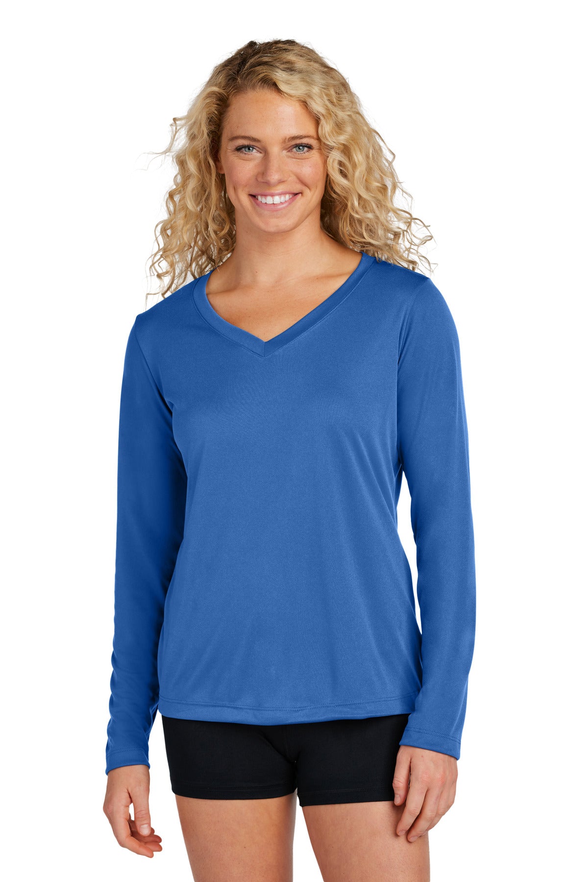 Sport-Tek® Women's Long Sleeve PosiCharge® Competitor V-Neck Tee (CORE COLORS)