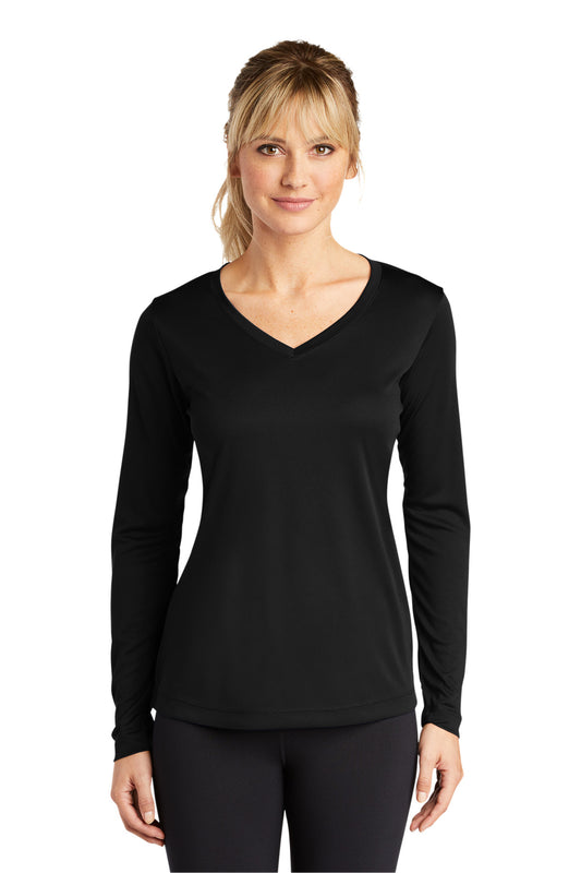 Sport-Tek® Women's Long Sleeve PosiCharge® Competitor V-Neck Tee (CORE COLORS)