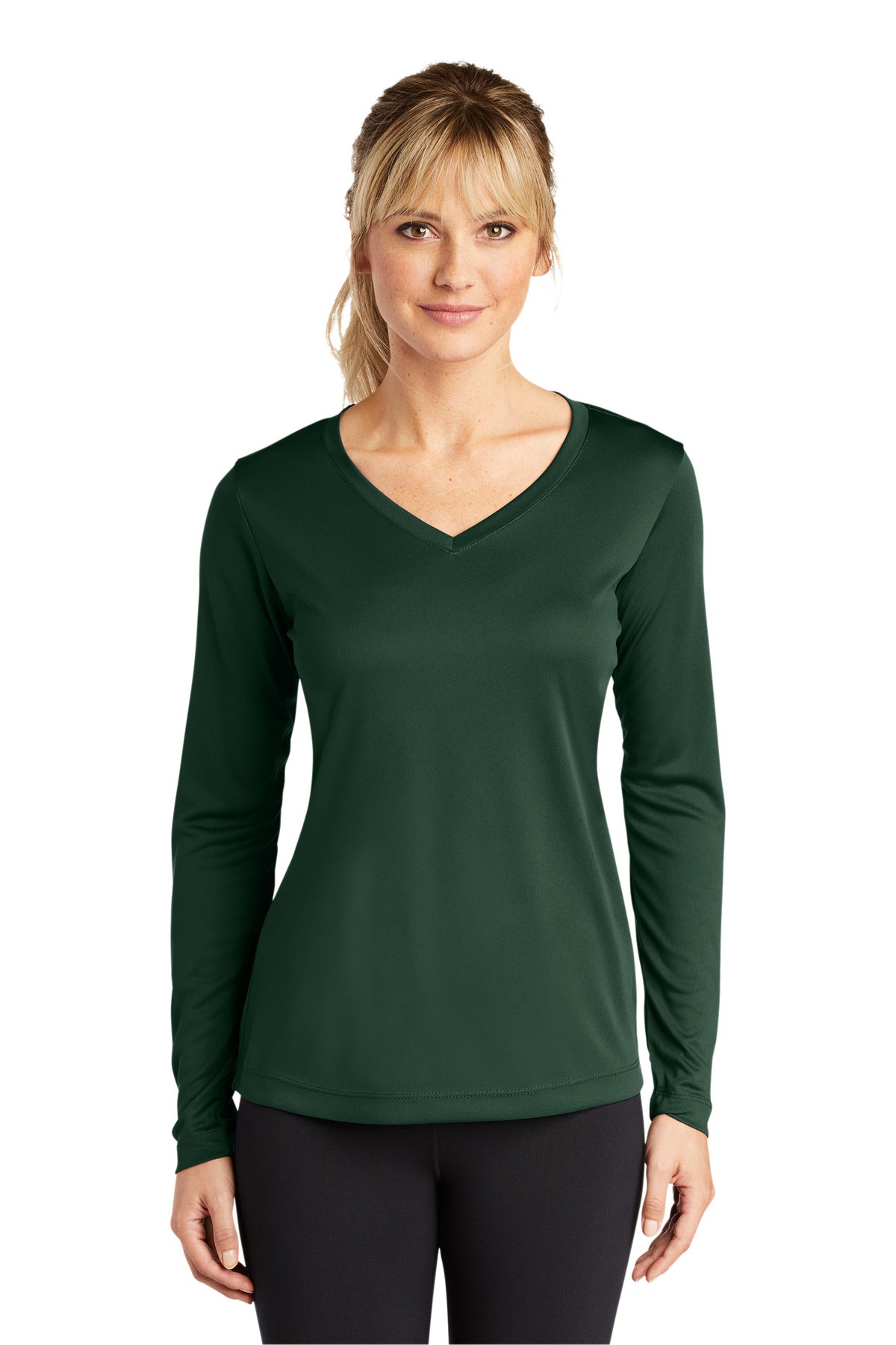 Sport-Tek® Women's Long Sleeve PosiCharge® Competitor V-Neck Tee (CORE COLORS)