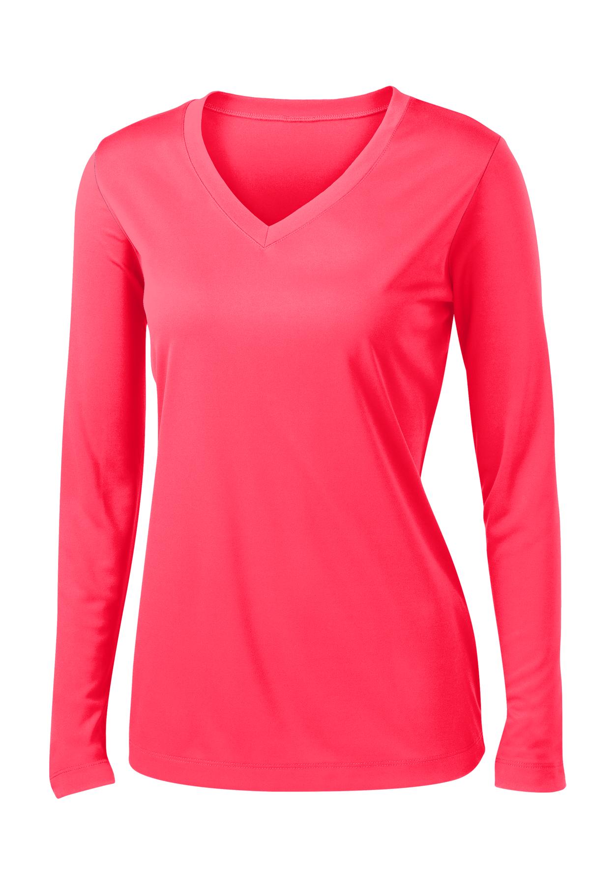 Sport-Tek® Women's Long Sleeve PosiCharge® Competitor V-Neck Tee (CORE COLORS)