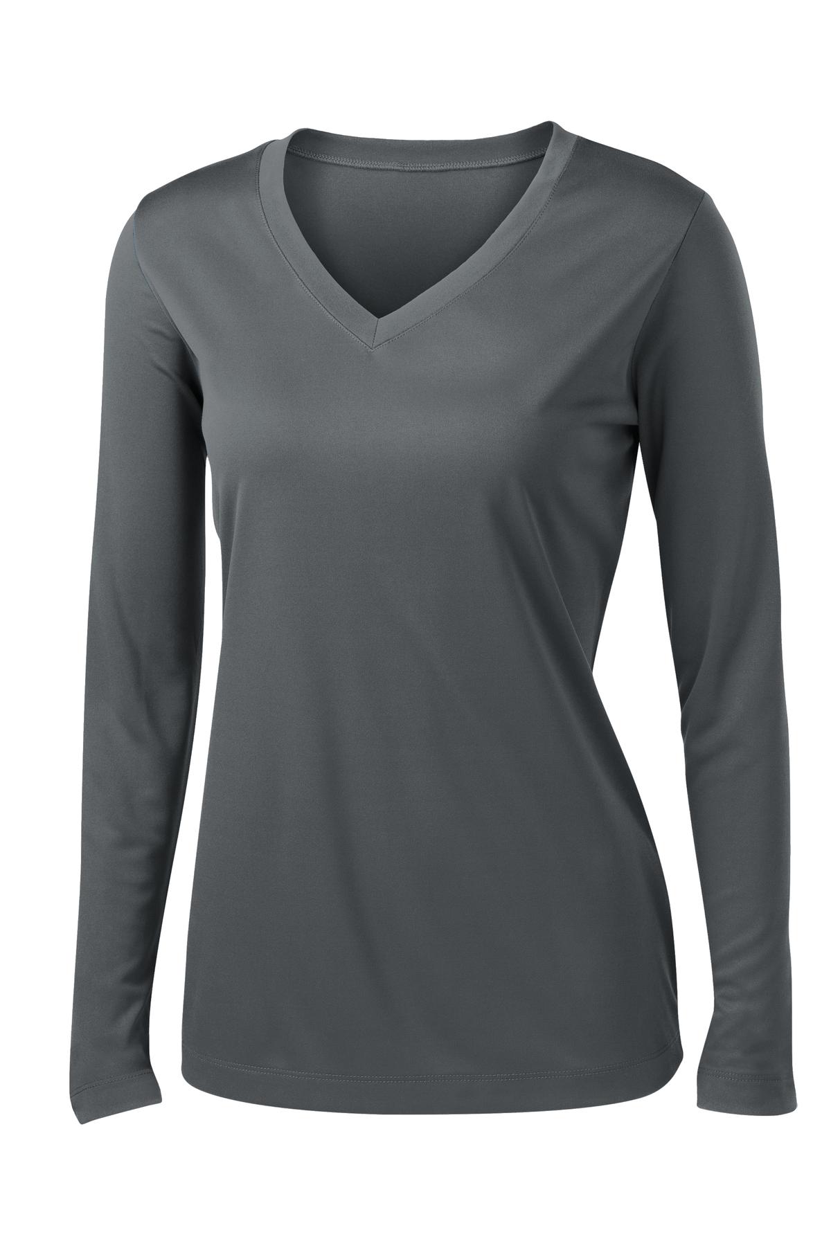 Sport-Tek® Women's Long Sleeve PosiCharge® Competitor V-Neck Tee (CORE COLORS)