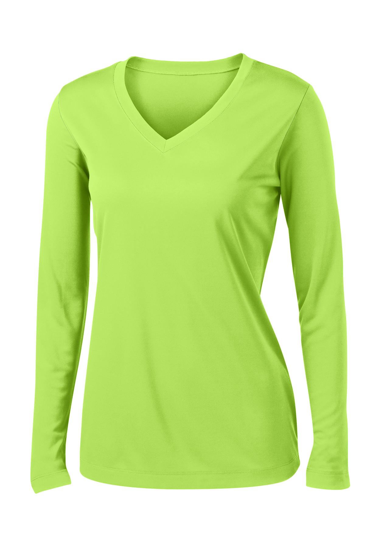 Sport-Tek® Women's Long Sleeve PosiCharge® Competitor V-Neck Tee (CORE COLORS)