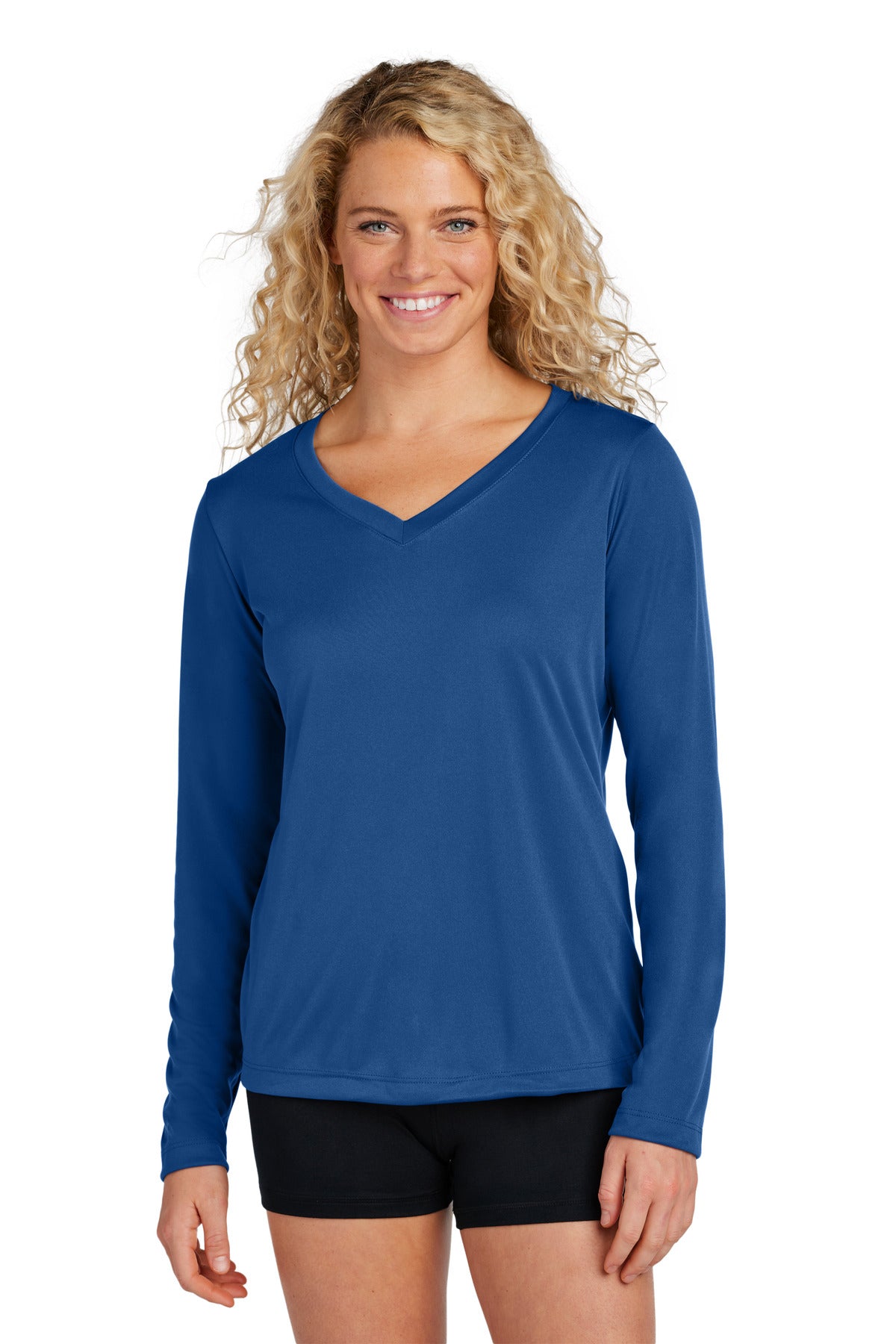 Sport-Tek® Women's Long Sleeve PosiCharge® Competitor V-Neck Tee (CORE COLORS)