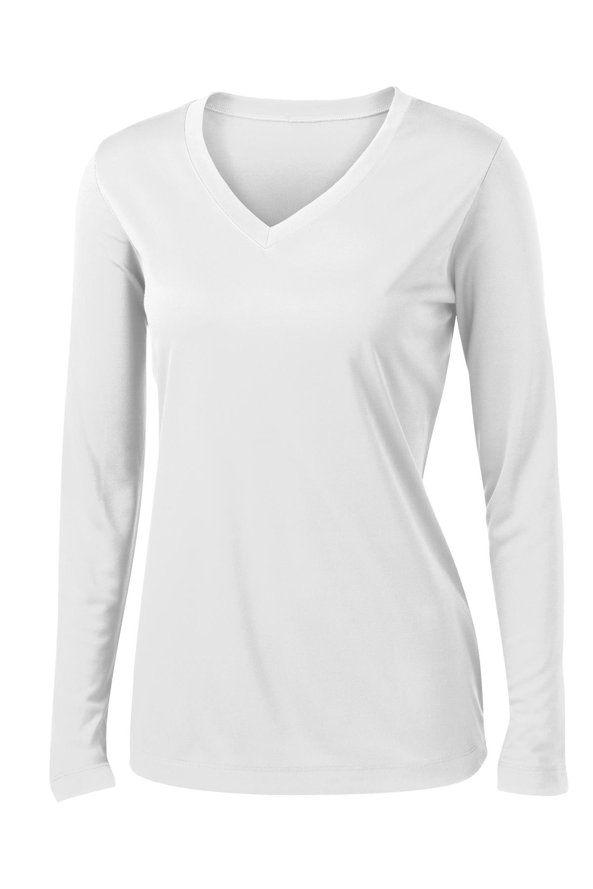 Sport-Tek® Women's Long Sleeve PosiCharge® Competitor V-Neck Tee (CORE COLORS)