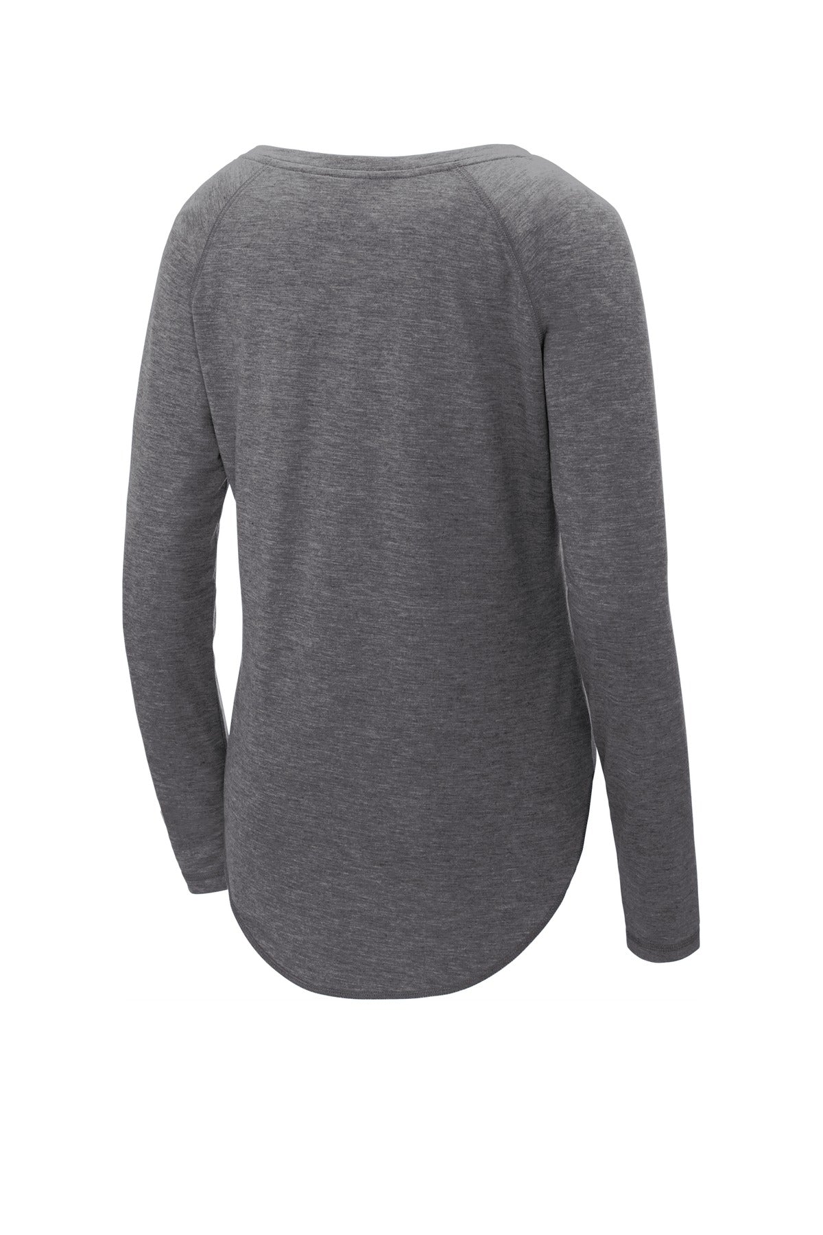 Sport-Tek® Women's PosiCharge® Long Sleeve Tri-Blend Wicking Scoop Neck Raglan Tee