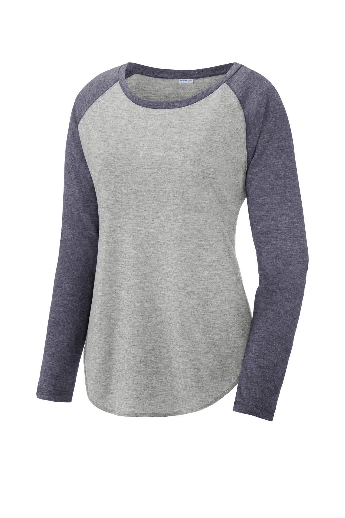 Sport-Tek® Women's PosiCharge® Long Sleeve Tri-Blend Wicking Scoop Neck Raglan Tee