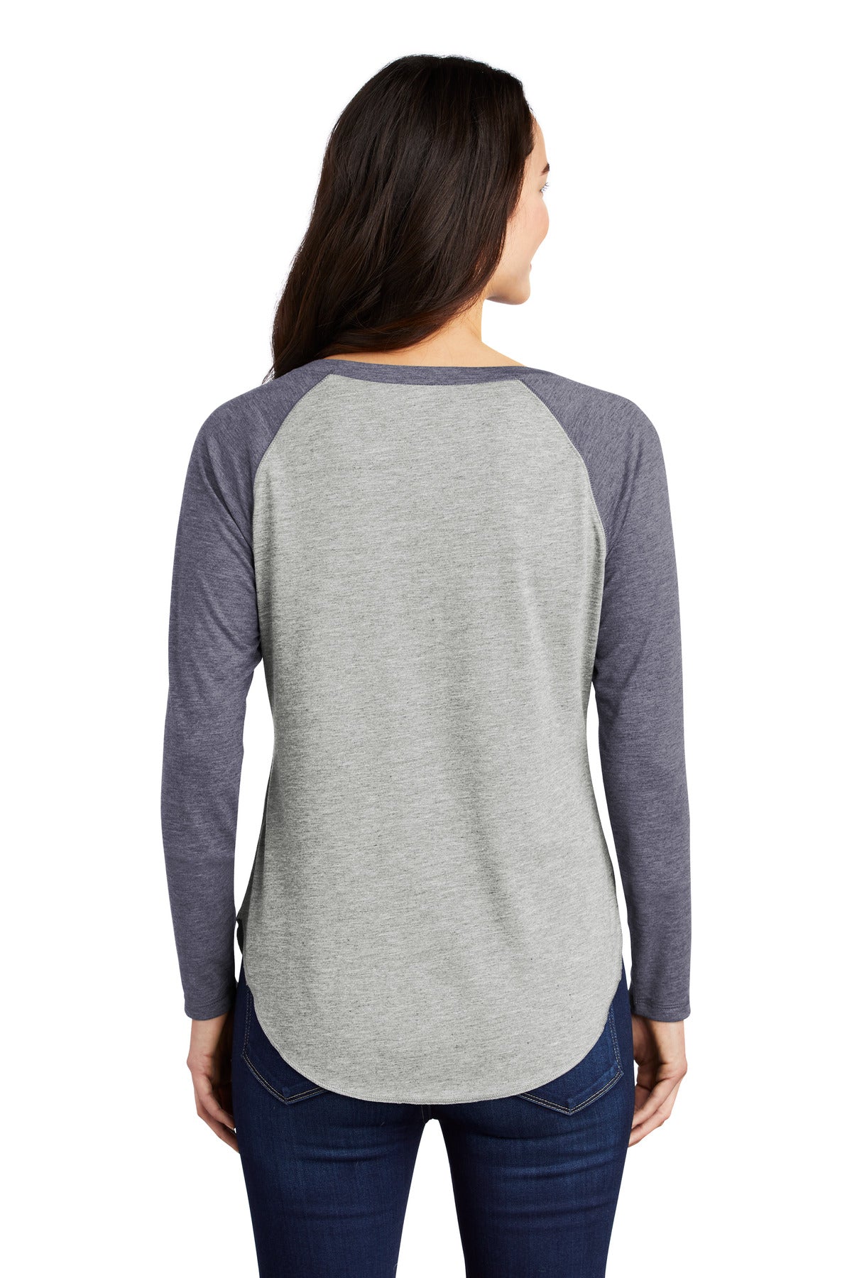 Sport-Tek® Women's PosiCharge® Long Sleeve Tri-Blend Wicking Scoop Neck Raglan Tee