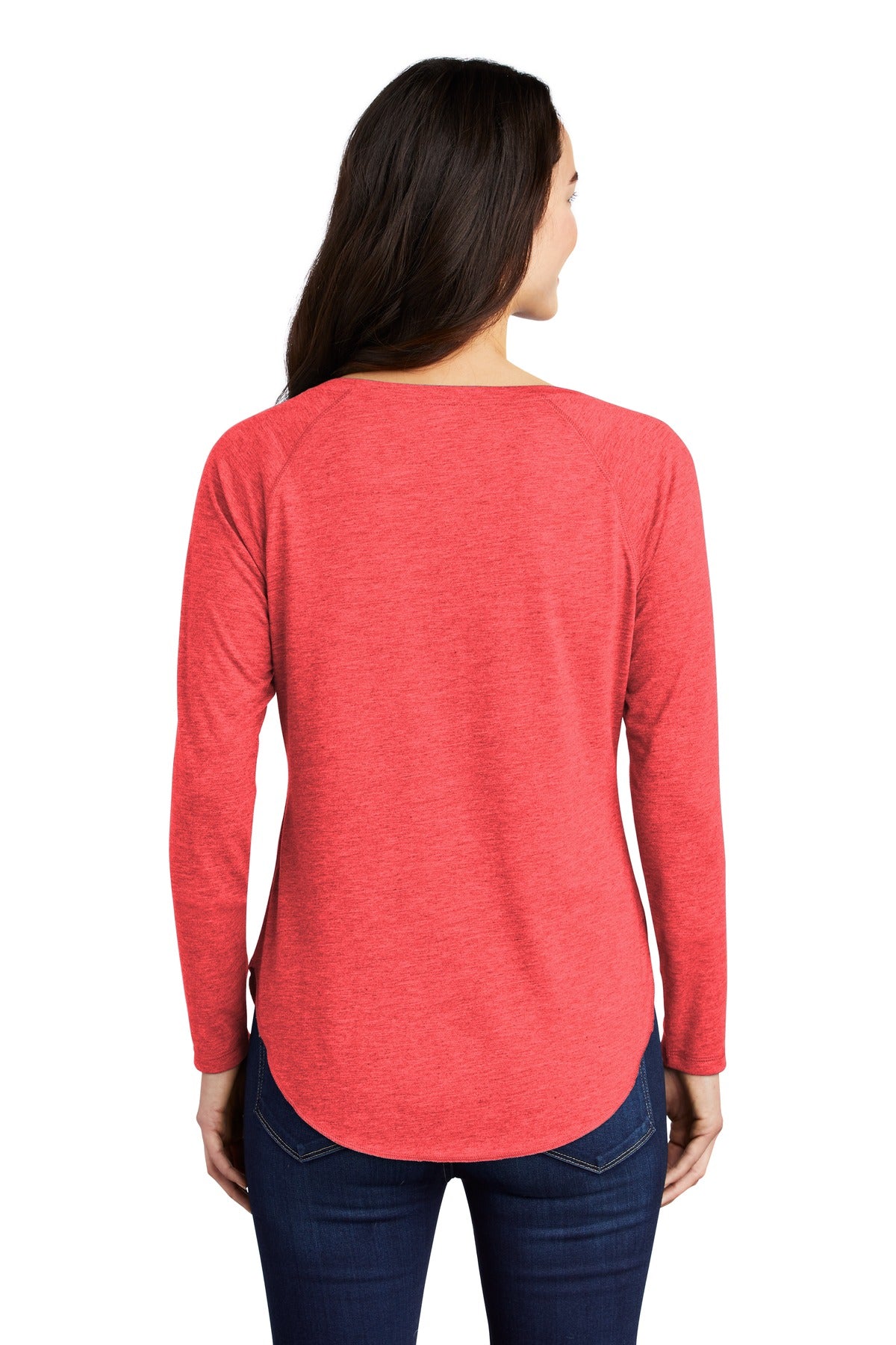 Sport-Tek® Women's PosiCharge® Long Sleeve Tri-Blend Wicking Scoop Neck Raglan Tee