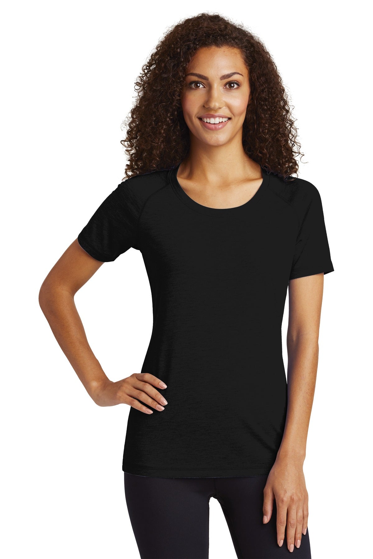 Sport-Tek® Women's PosiCharge® Tri-Blend Wicking Scoop Neck Raglan Tee