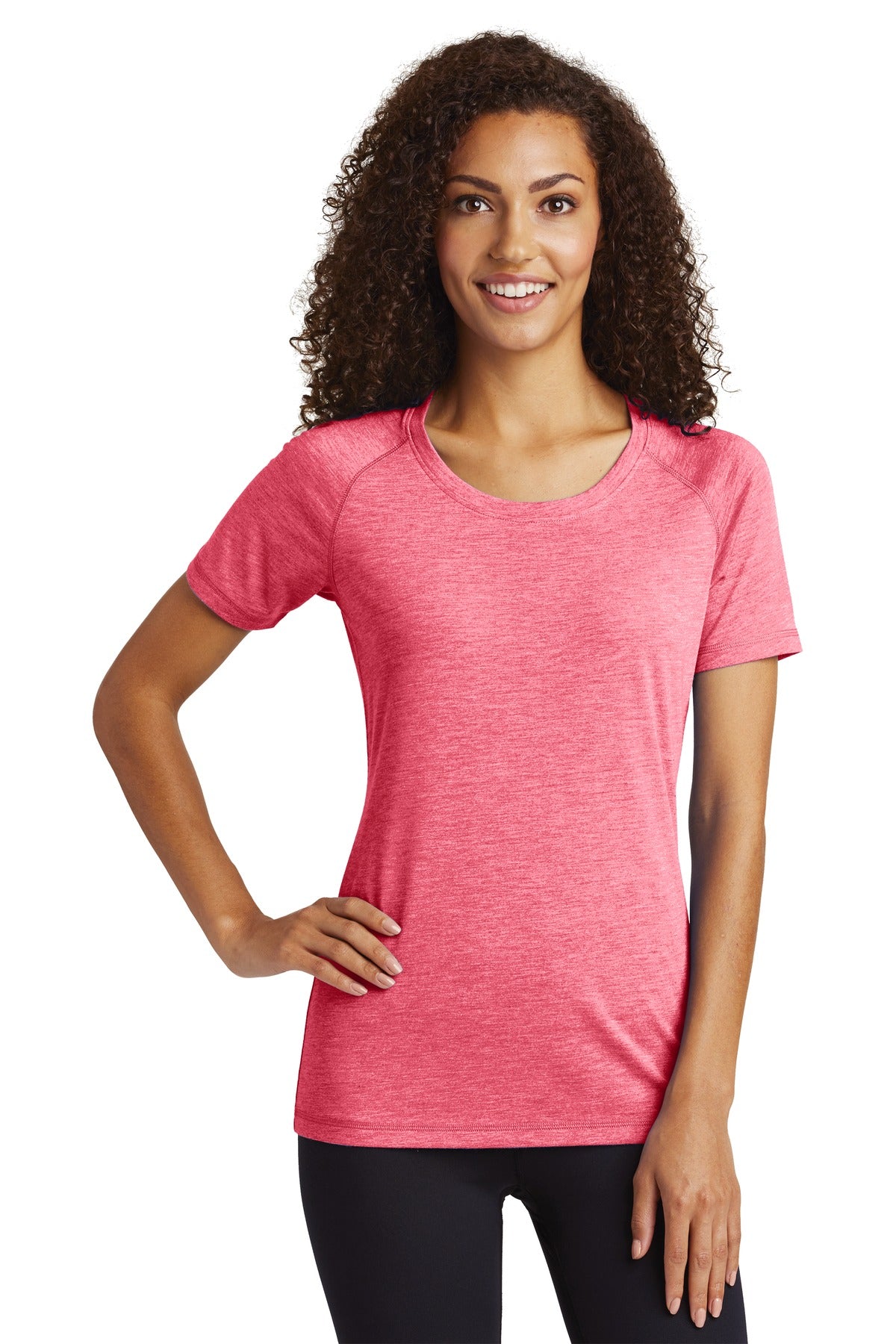 Sport-Tek® Women's PosiCharge® Tri-Blend Wicking Scoop Neck Raglan Tee
