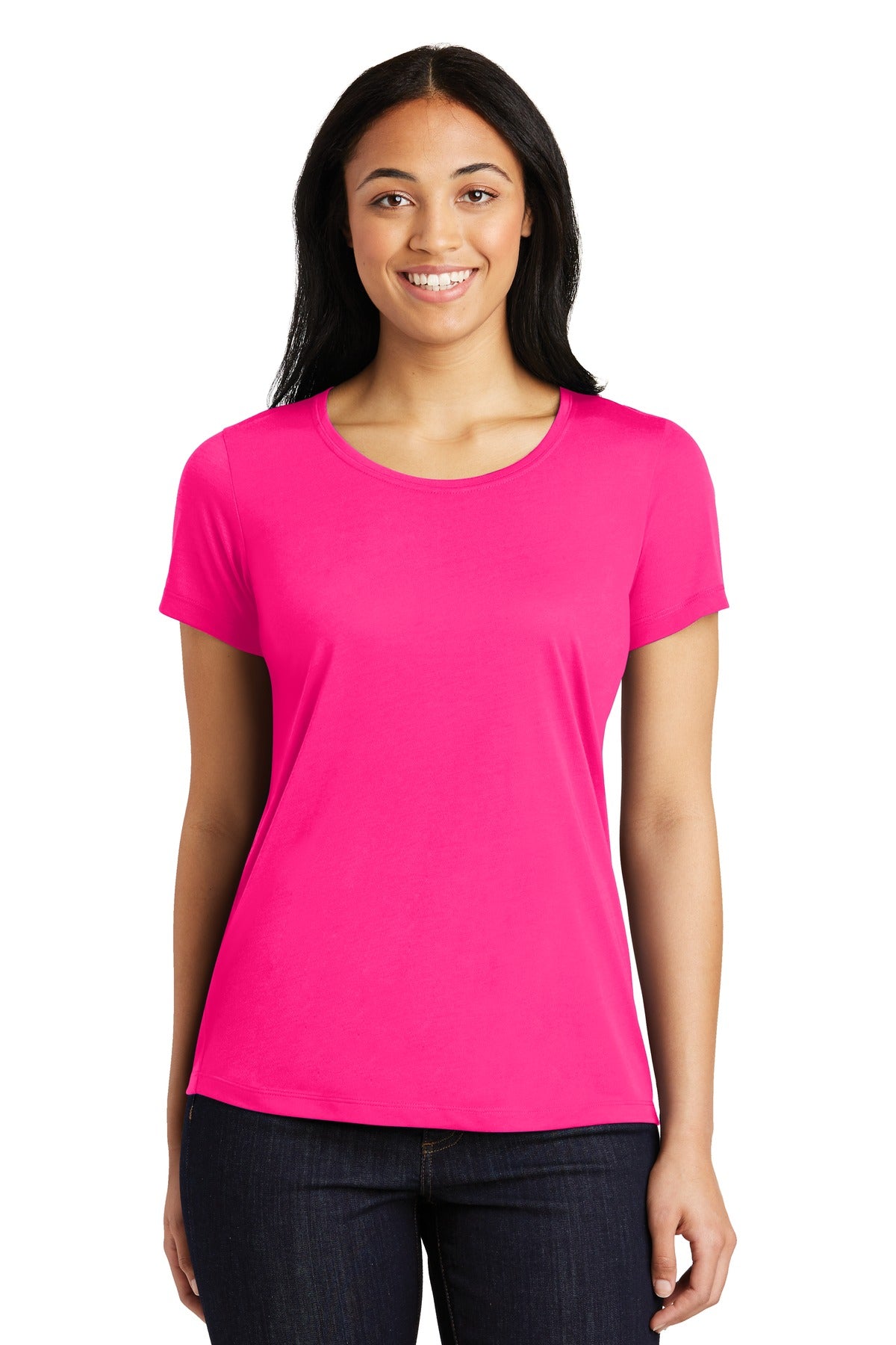 Sport-Tek® Women's PosiCharge® Competitor Cotton Touch Scoop Neck Tee