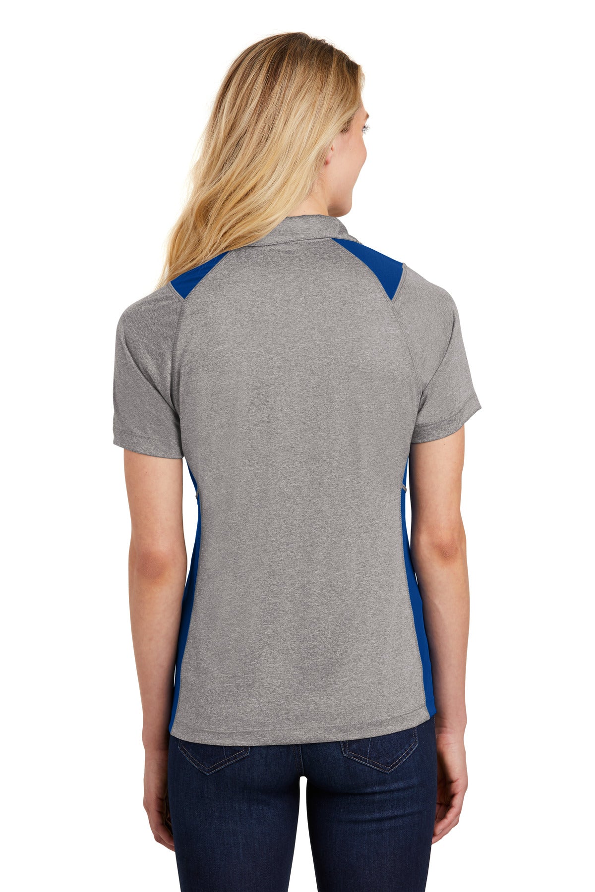 Sport-Tek® Women's Heather Colorblock Contender Polo