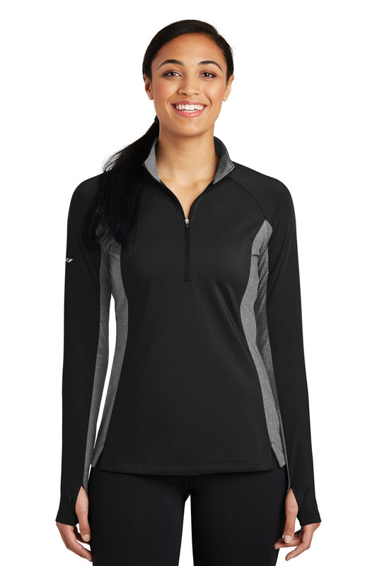 Sport-Tek® Women's Sport-Wick® Stretch Contrast 1/4-Zip Pullover