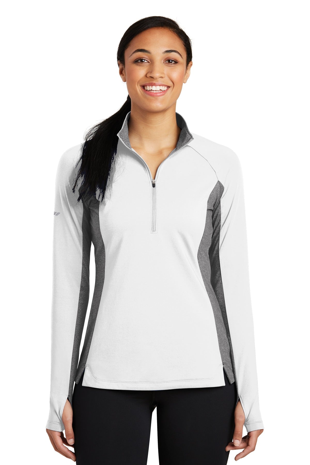 Sport-Tek® Women's Sport-Wick® Stretch Contrast 1/4-Zip Pullover