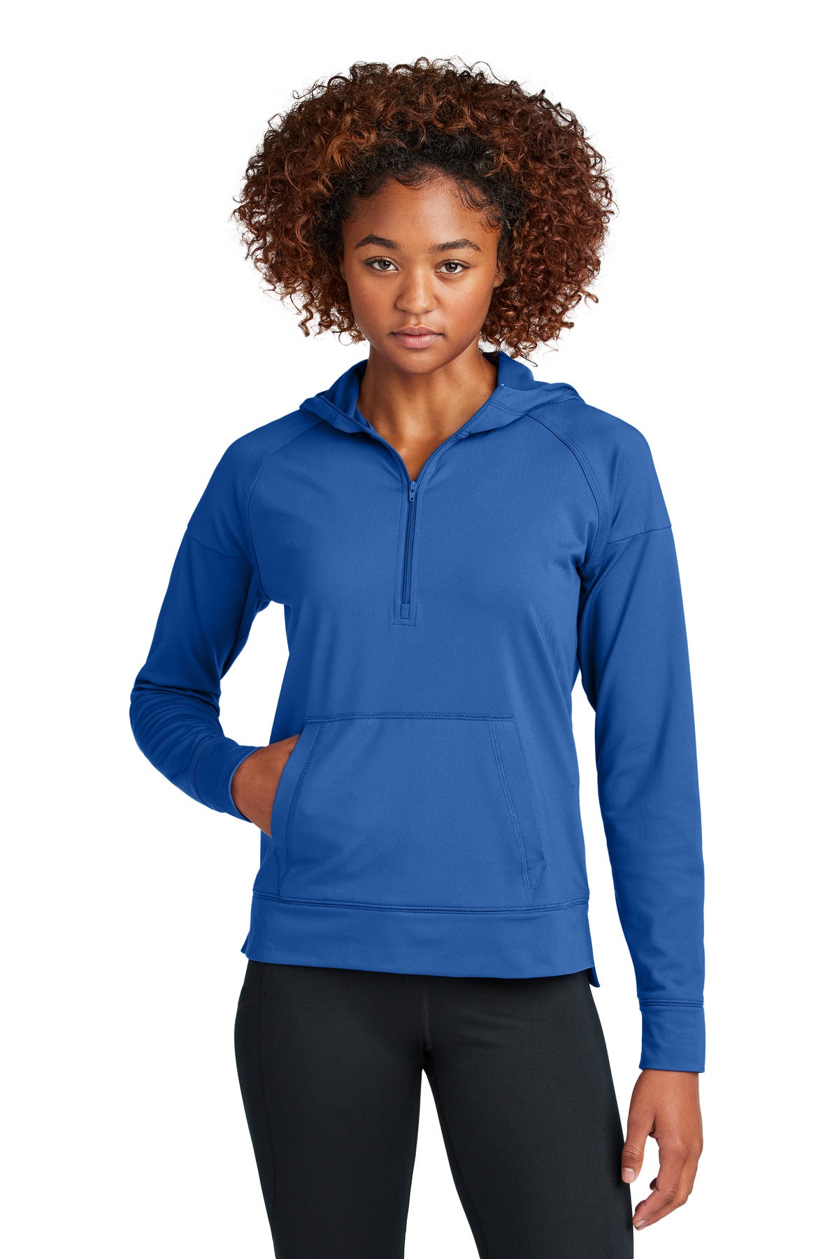 Sport-Tek® Women's Sport-Wick® Stretch 1/2-Zip Hoodie