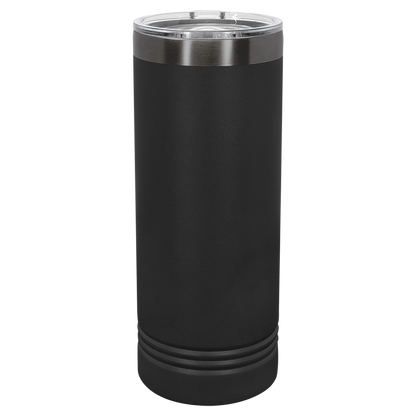 Custom Polar Camel® 22 oz. Ghost Black ION-Plated Skinny Tumbler with Slider Lid