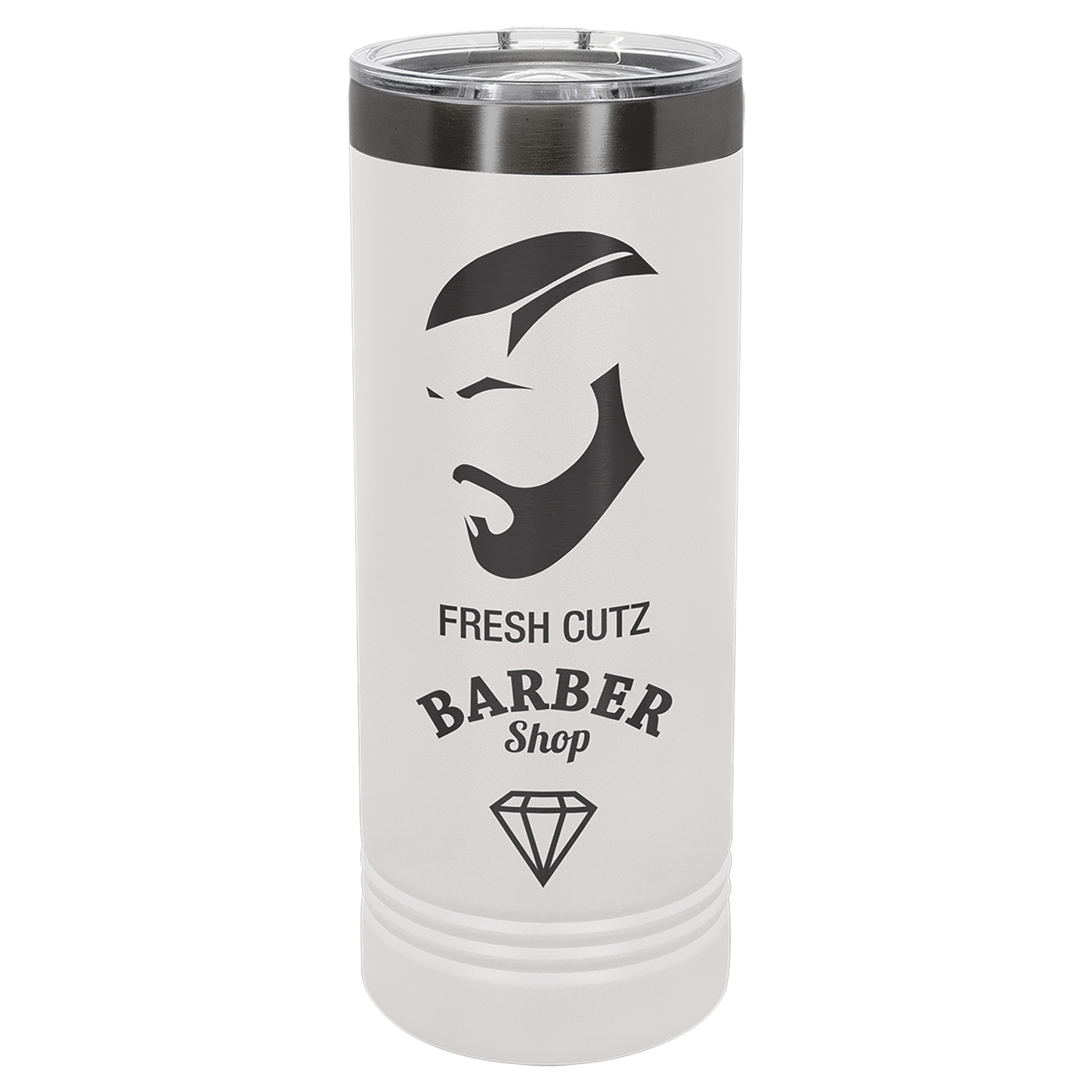 Custom Polar Camel® 22 oz. Ghost Black ION-Plated Skinny Tumbler with Slider Lid