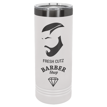 Custom Polar Camel® 22 oz. Ghost Black ION-Plated Skinny Tumbler with Slider Lid