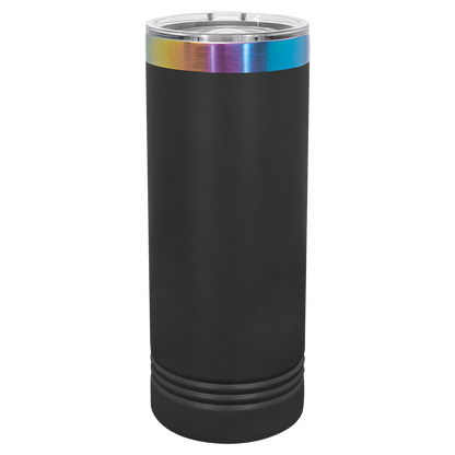 Custom Polar Camel® 22 oz. Prismatic Effect ION-Plated Skinny Tumbler with Slider Lid