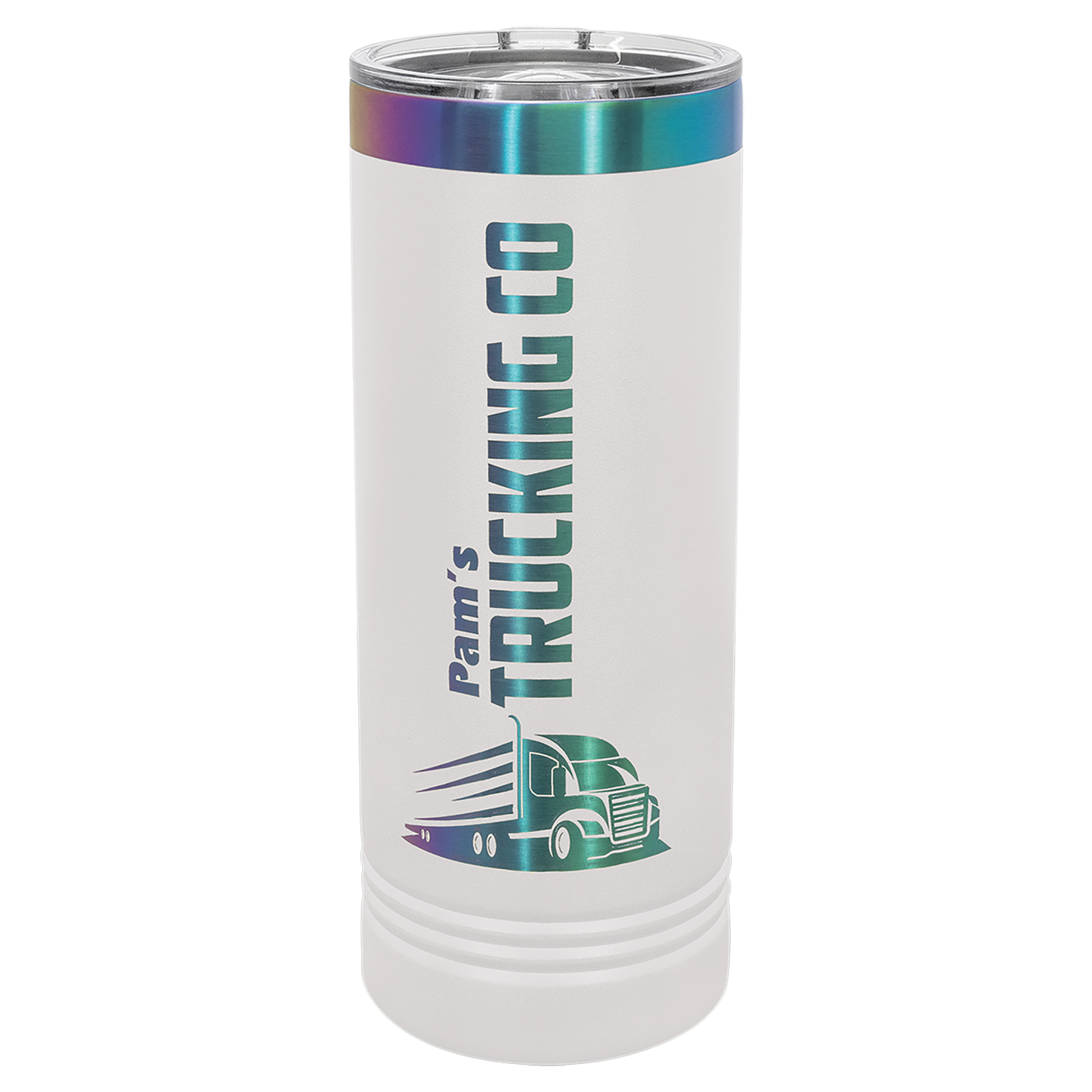 Custom Polar Camel® 22 oz. Prismatic Effect ION-Plated Skinny Tumbler with Slider Lid