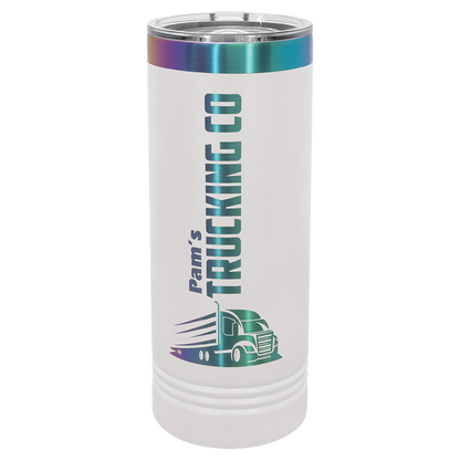 Custom Polar Camel® 22 oz. Prismatic Effect ION-Plated Skinny Tumbler with Slider Lid