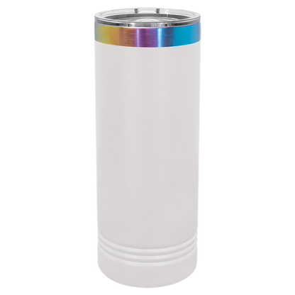 Custom Polar Camel® 22 oz. Prismatic Effect ION-Plated Skinny Tumbler with Slider Lid