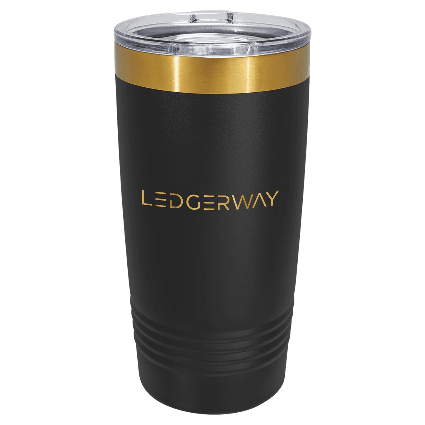 LEDGERWAY Camel® 20 oz Bright Gold ION-Plated Ringneck Tumbler with Slider Lid