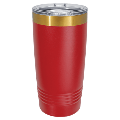 Custom Polar Camel® 20 oz Bright Gold ION-Plated Ringneck Tumbler with Slider Lid