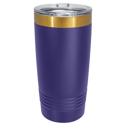 Custom Polar Camel® 20 oz Bright Gold ION-Plated Ringneck Tumbler with Slider Lid