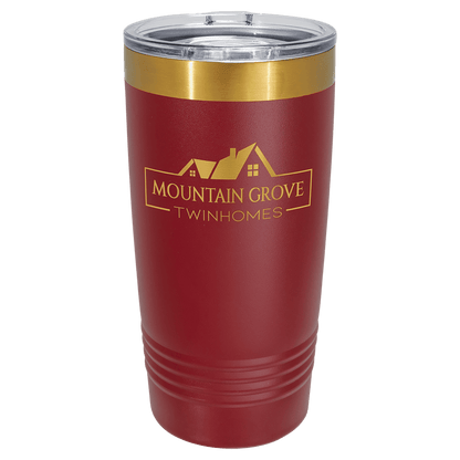 Custom Polar Camel® 20 oz Bright Gold ION-Plated Ringneck Tumbler with Slider Lid