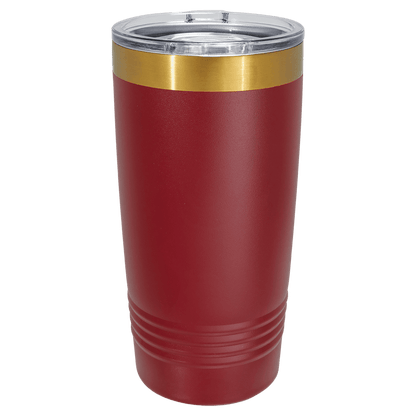Custom Polar Camel® 20 oz Bright Gold ION-Plated Ringneck Tumbler with Slider Lid