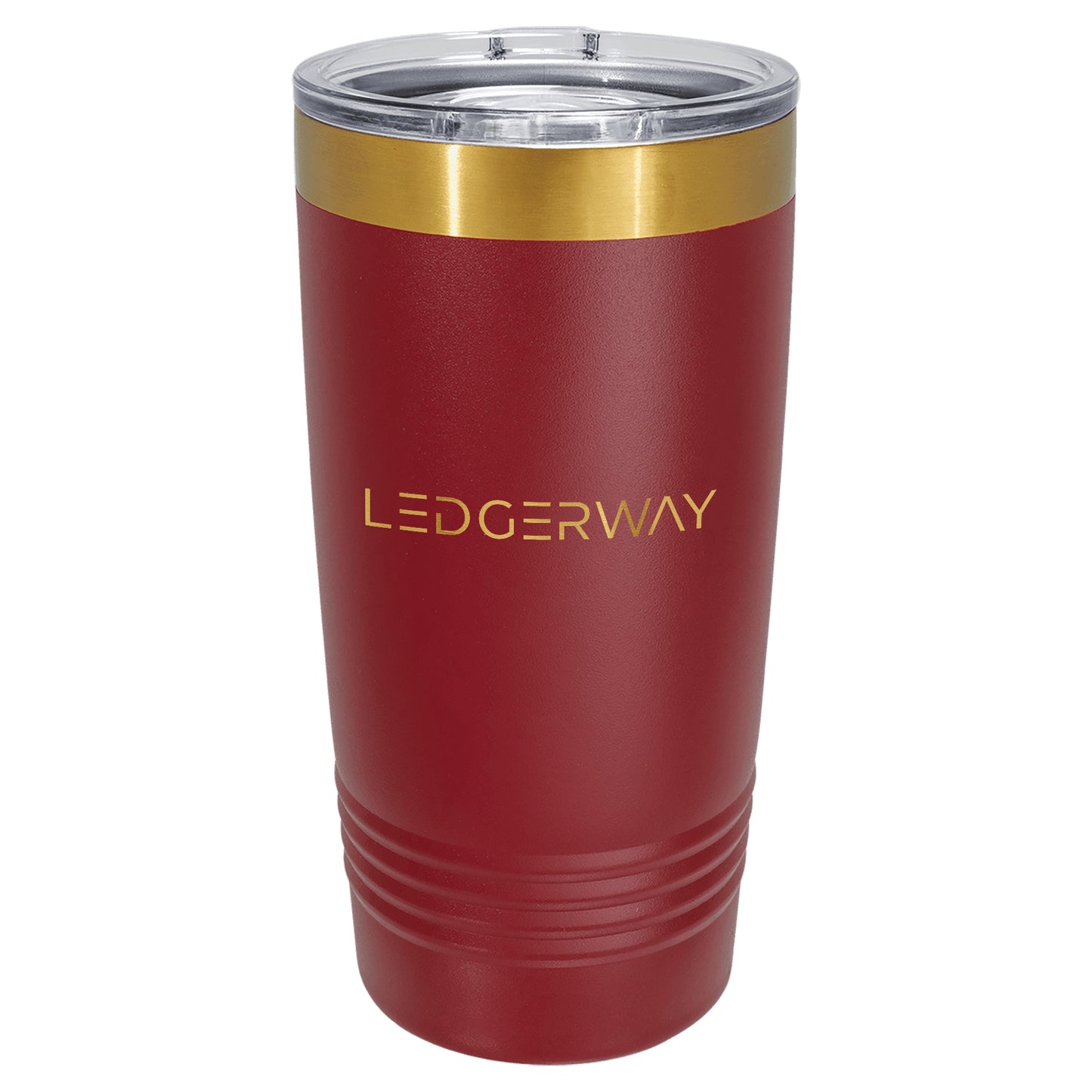 LEDGERWAY Camel® 20 oz Bright Gold ION-Plated Ringneck Tumbler with Slider Lid