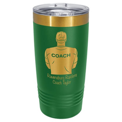 Custom Polar Camel® 20 oz Bright Gold ION-Plated Ringneck Tumbler with Slider Lid