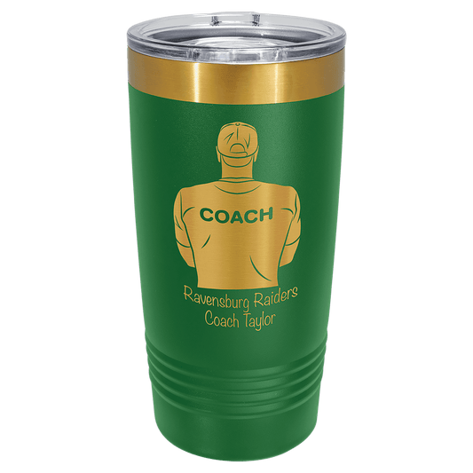 Custom Polar Camel® 20 oz Bright Gold ION-Plated Ringneck Tumbler with Slider Lid