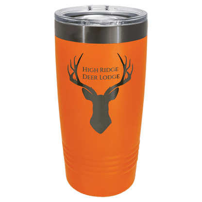 Custom Polar Camel® 20oz Orange/Ghost Black ION-Plated Ringneck Tumbler with Slider Lid