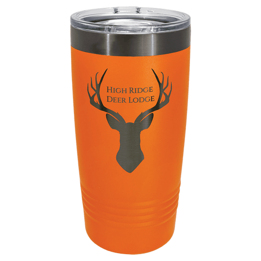 Custom Polar Camel® 20oz Orange/Ghost Black ION-Plated Ringneck Tumbler with Slider Lid