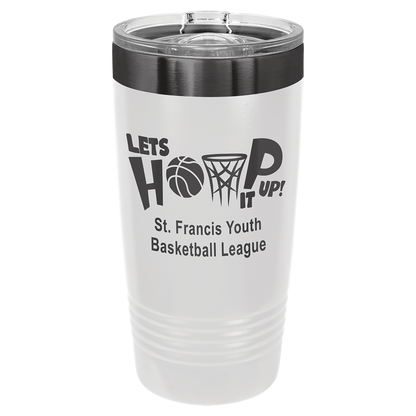 Custom Polar Camel® 20oz Ghost Black ION-Plated Tumbler with Slider Lid