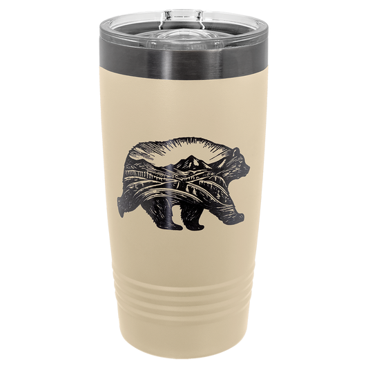 Polar Camel® 20oz LIMITED EDITION Collection Ghost Black ION-Plated Tumbler with Slider Lid