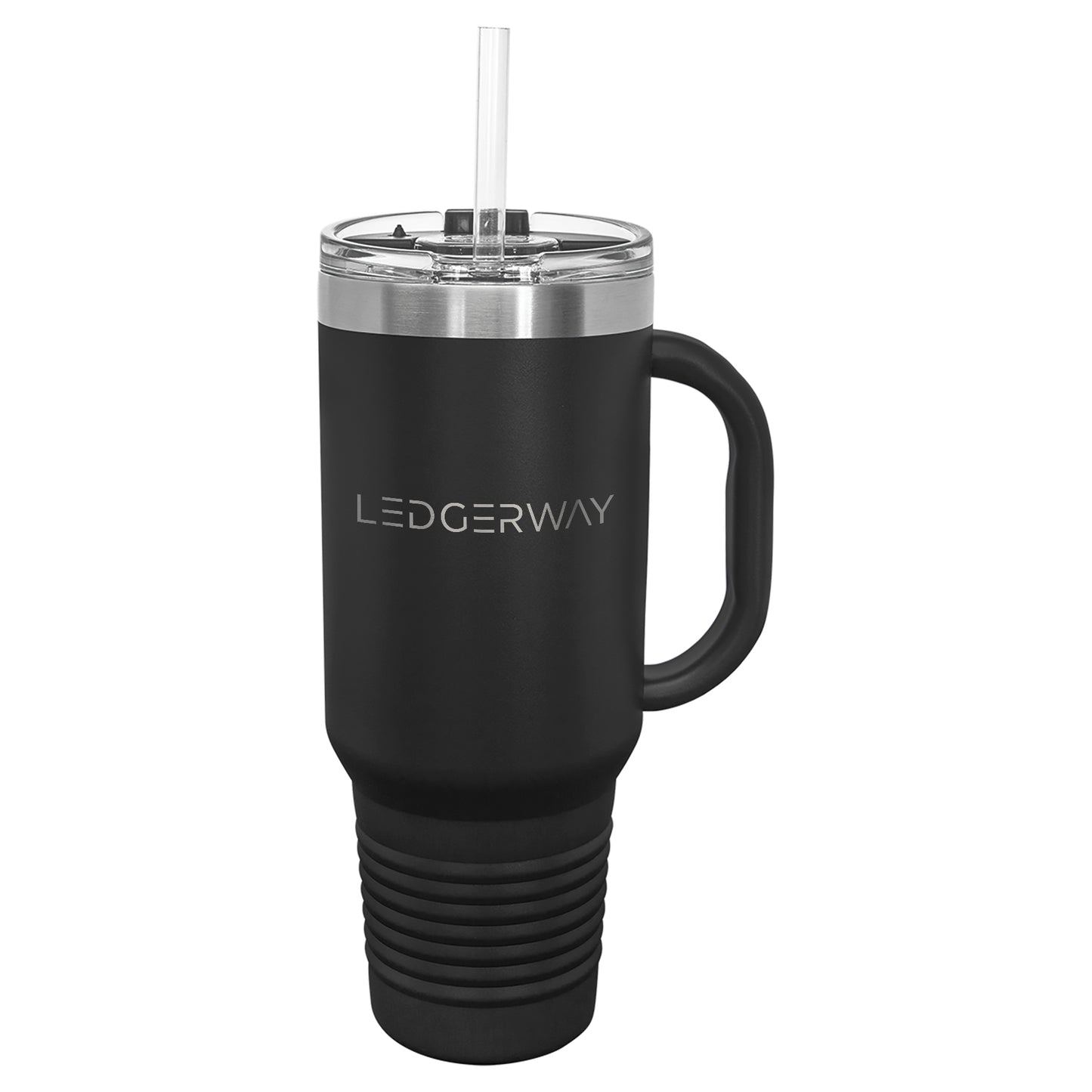 LEDGERWAY Polar Camel® 40oz Stainless Steel Tumbler with Flip Lid and Straw