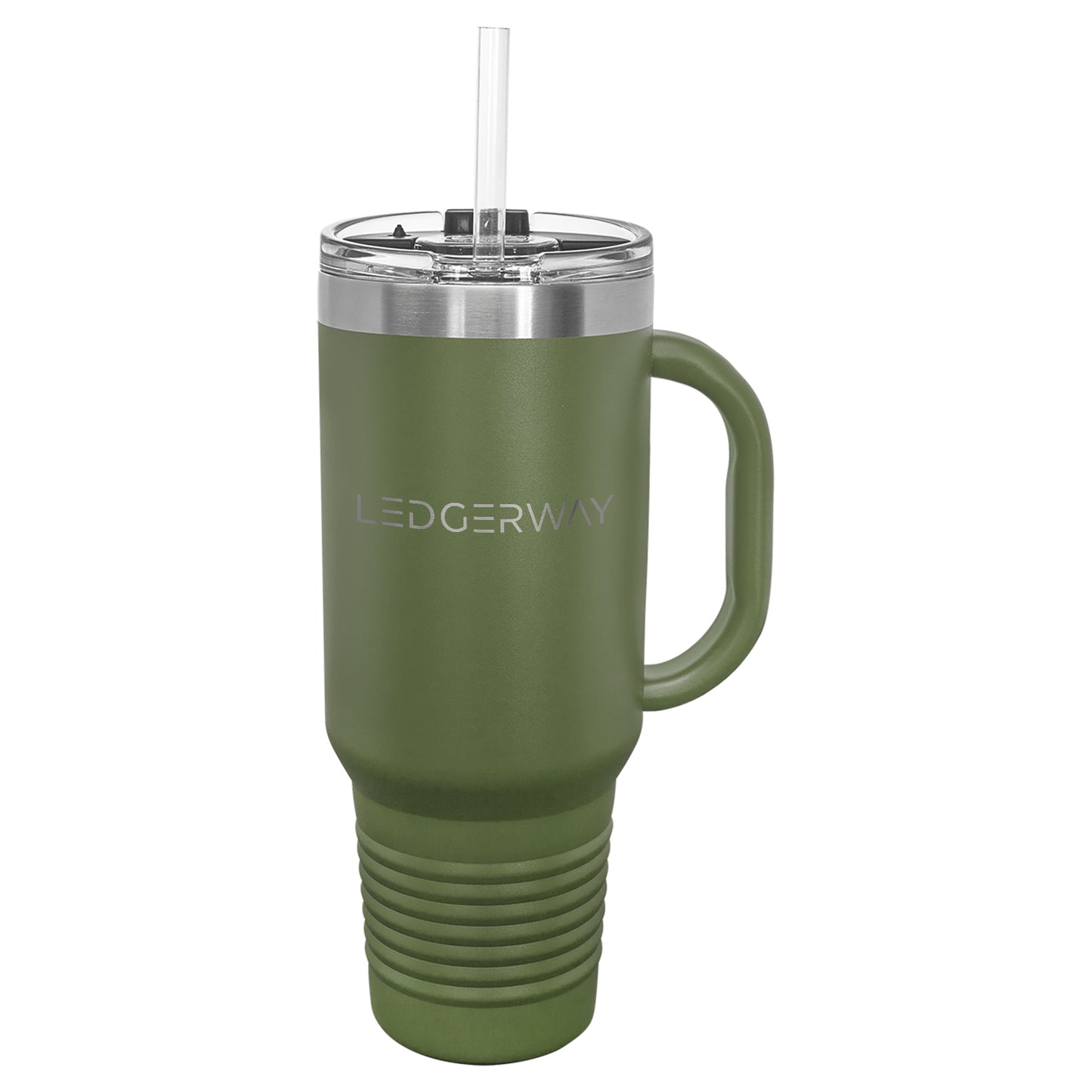 LEDGERWAY Polar Camel® 40oz Stainless Steel Tumbler with Flip Lid and Straw