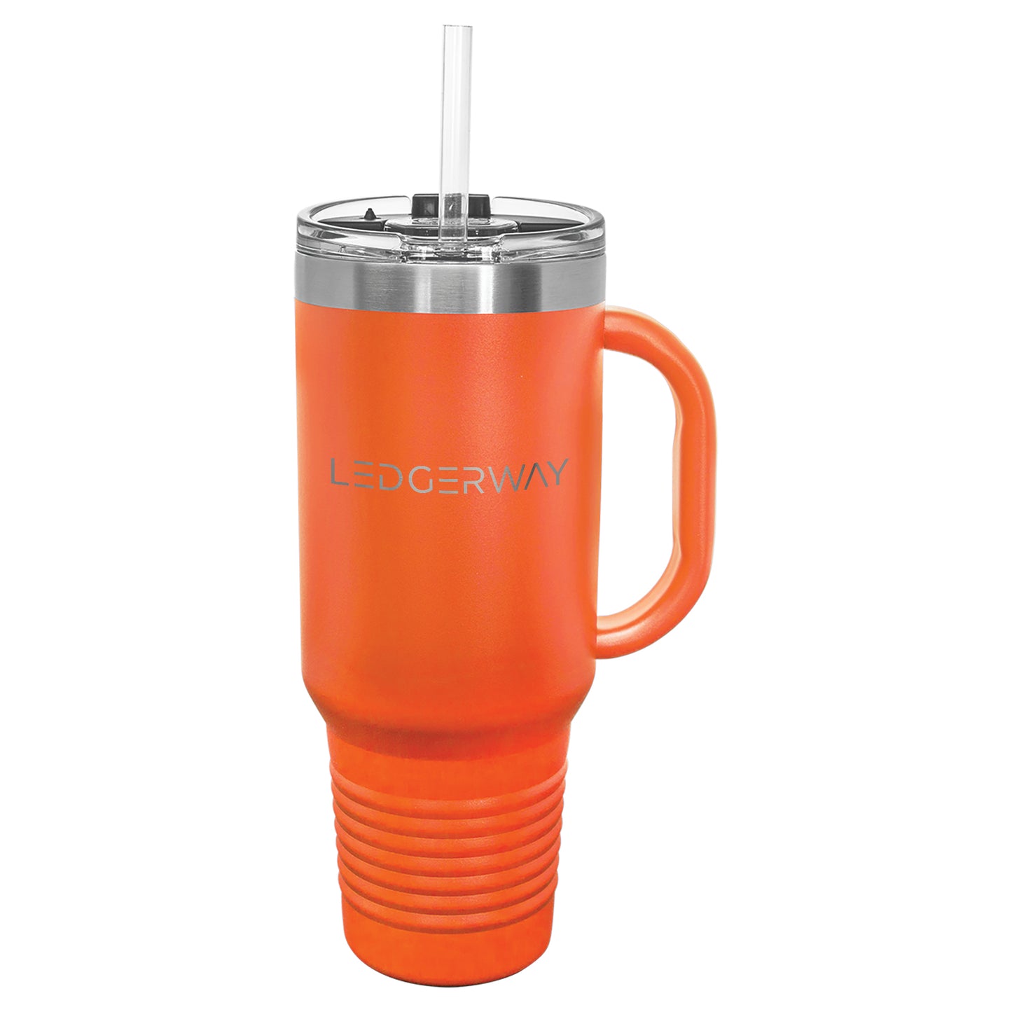 LEDGERWAY Polar Camel® 40oz Stainless Steel Tumbler with Flip Lid and Straw