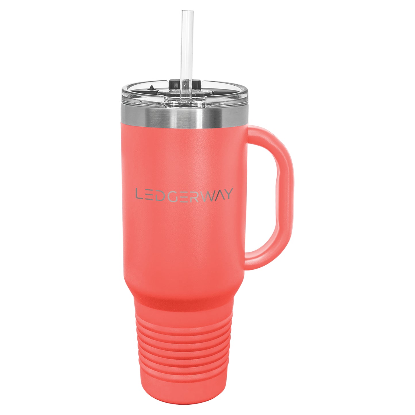 LEDGERWAY Polar Camel® 40oz Stainless Steel Tumbler with Flip Lid and Straw